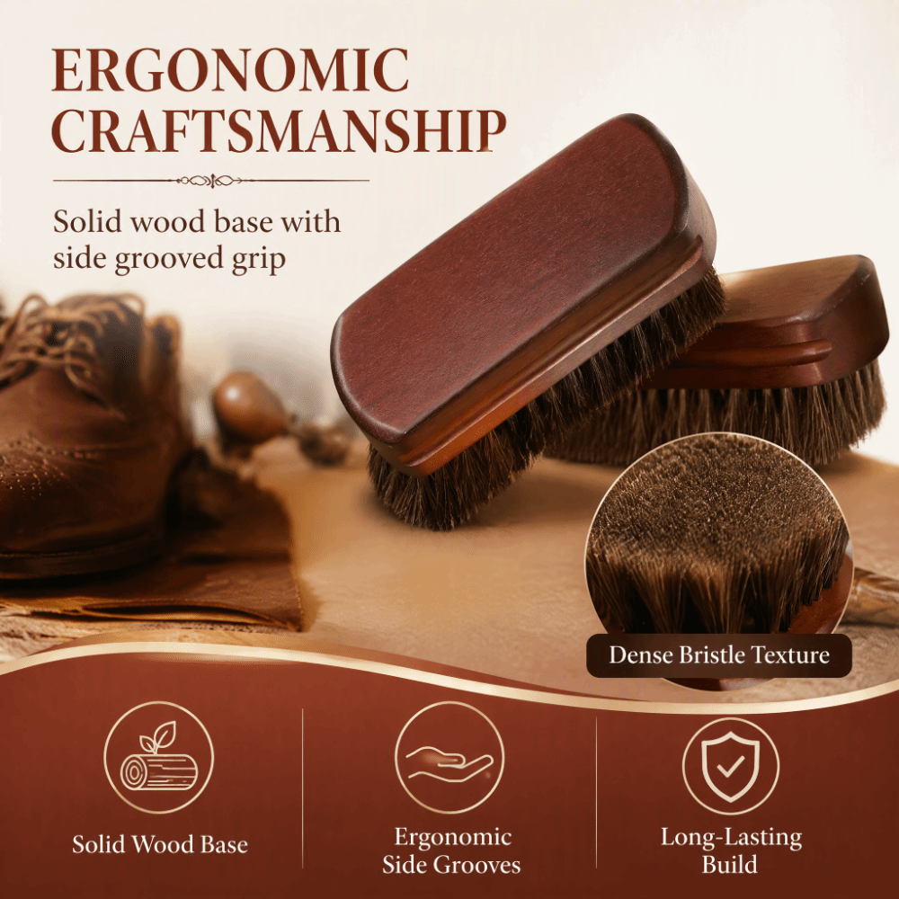 Wooden Base Shoe Polishing Bru - Leather Shoe Polish 评论和价格