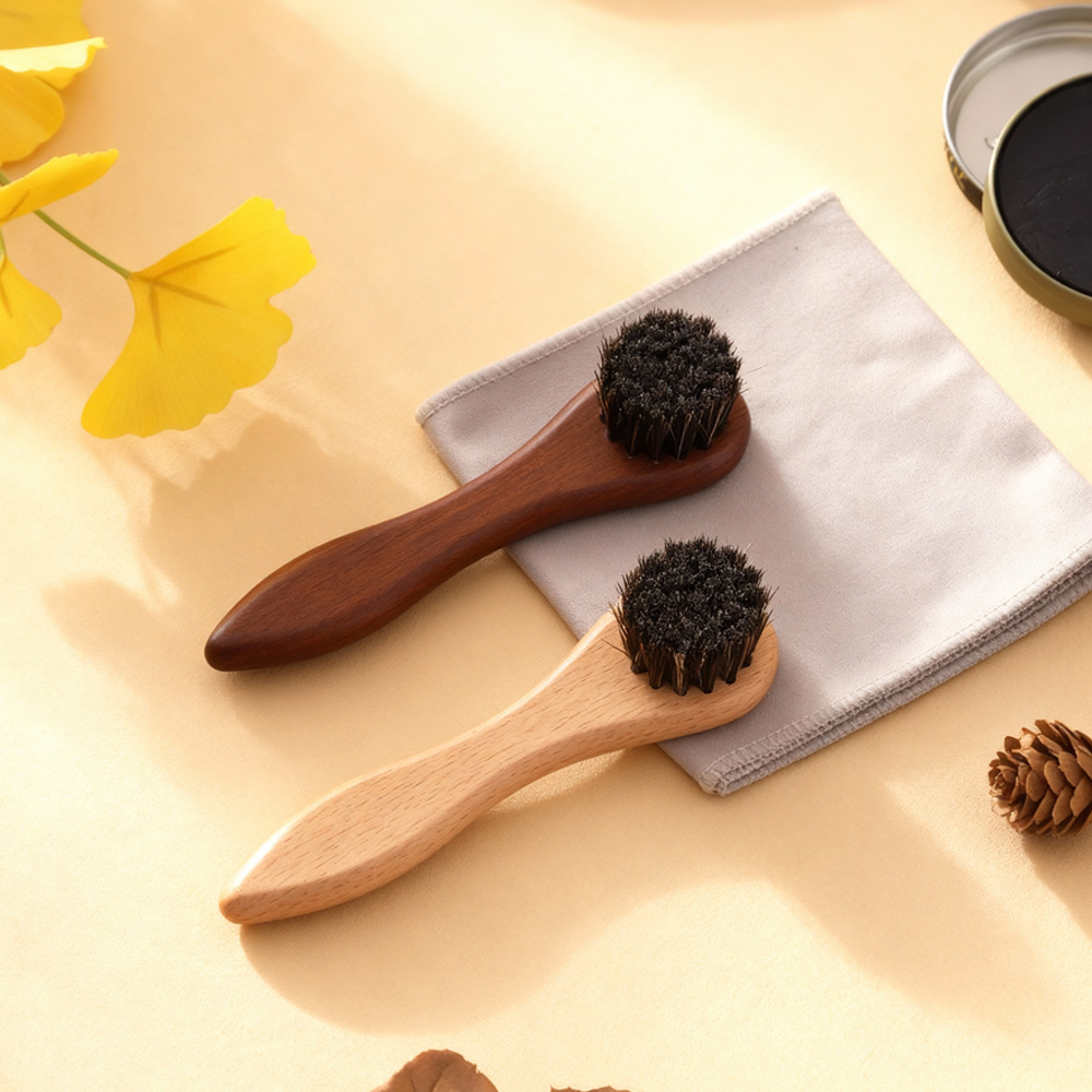 Long Handle Horsehair Shoe Bru - Leather Shoe Polish 评论和价格