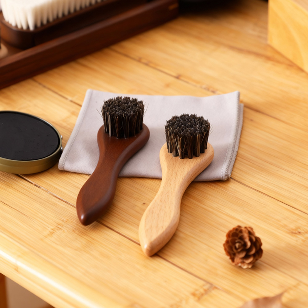 Long Handle Horsehair Shoe Bru - Leather Shoe Polish 评论和价格